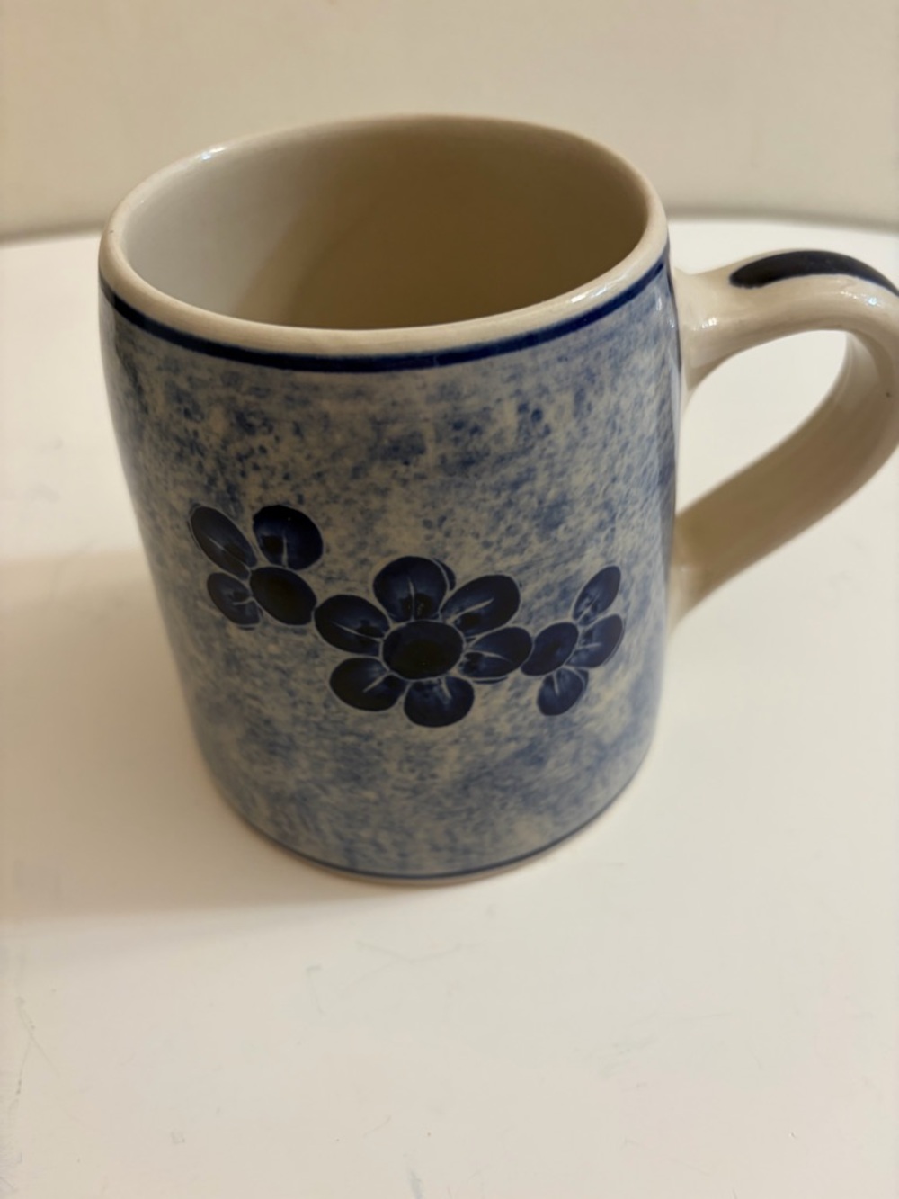 Vintage mug floral design made in Germany has stamp at bottom